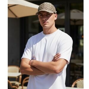 Coach‎ Signature Monogram Canvas Leather Strap Baseball Cap Hat Mens M/L